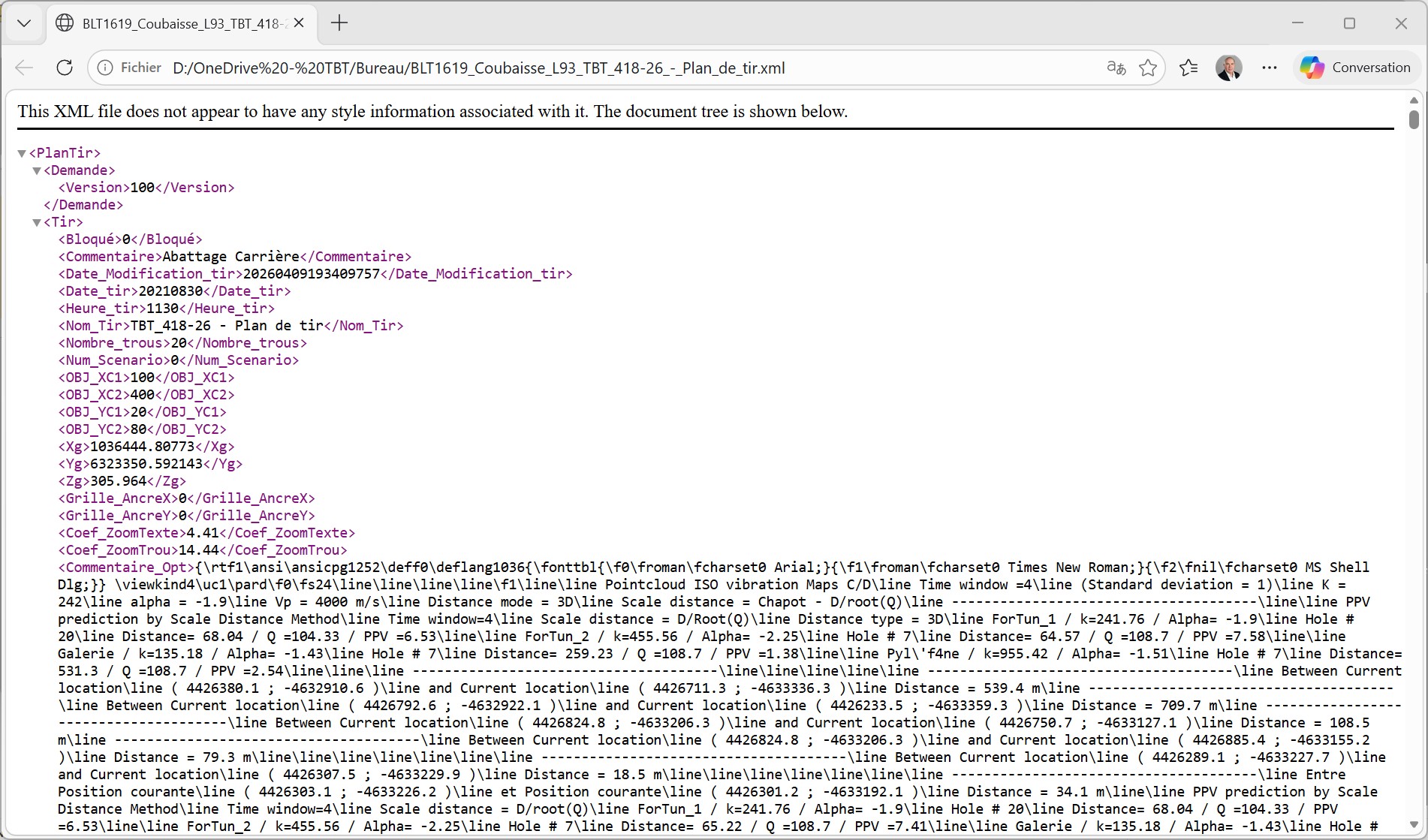 DNA-Blast XML detail